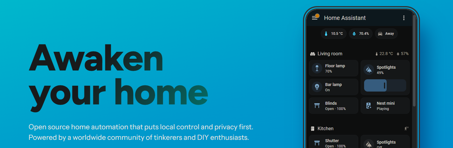 Home Assistant homepage screenshot