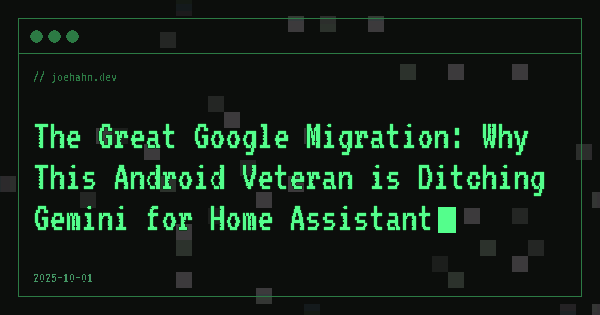 Animated share card for The Great Google Migration: Why This Android Veteran is Ditching Gemini for Home Assistant