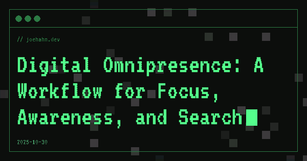 Animated share card for Digital Omnipresence: A Workflow for Focus, Awareness, and Search