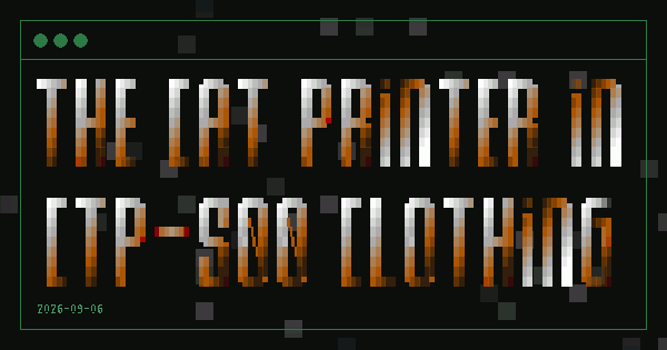 Animated share card for The cat printer in CTP-500 clothing