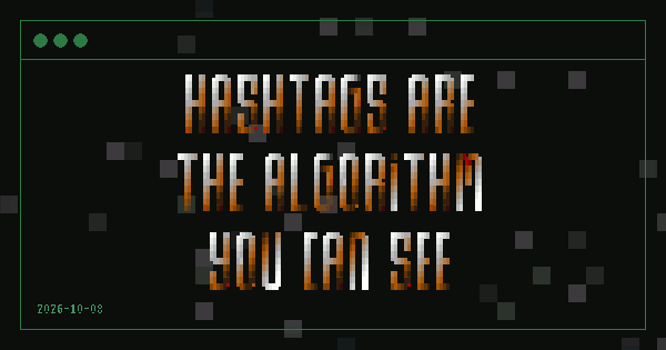 Animated share card for Hashtags are the algorithm you can see