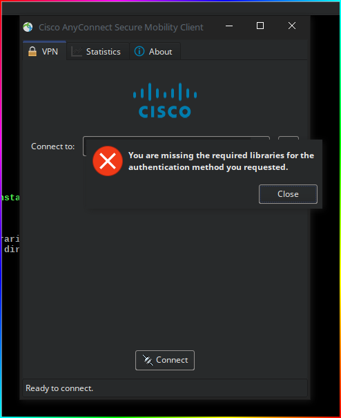vpn error message