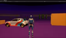 Screenshot of demo with parallax background