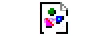 Glitched animation of classic broken image icon